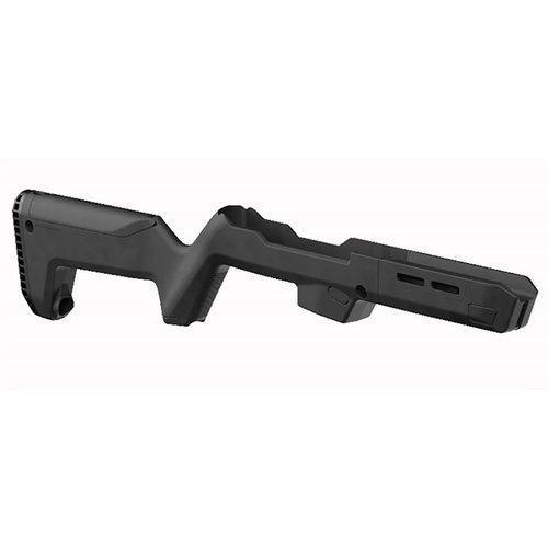Mit dem Magpul PC Carbine Backpacker Stock erhältst du eine tragbare Lösung mit M-LOK Slots, Stauraum für Magazine und verstellbare Wangenstütze.