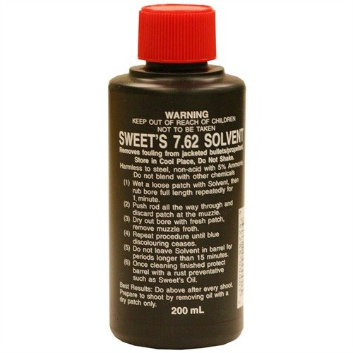SWEET'S 7.62 Bore Cleaner è un solvente non abrasivo che rimuove rapidamente depositi di rame e polvere, ideale per tiratori e cacciatori di varmint.