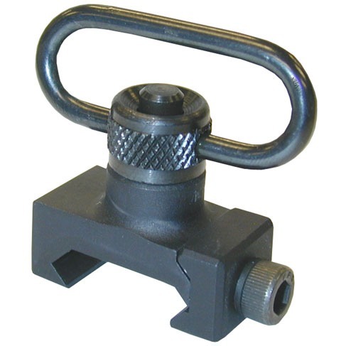L'adaptateur MCTAR-08 offre un point d'attache solide pour ta sangle, avec un swivel rotatif à 360º pour un retrait rapide et un montage sécurisé sur rails Picatinny.