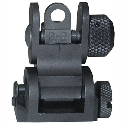 Der AR-15 Tactical Rear Sight aus robustem Stahl bietet schnelle Einsatzbereitschaft, einfache Montage und präzise Windage-Anpassung für optimale Zielgenauigkeit.