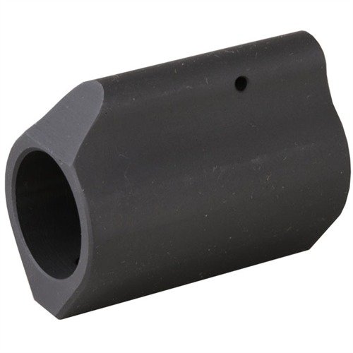 Der AR-15 Gasblock in niedrigem Profil aus robustem Stahl bietet eine saubere Optik, passt unter die meisten Free-Float-Handguards und ist mit drei Setscrews sicher befestigt.