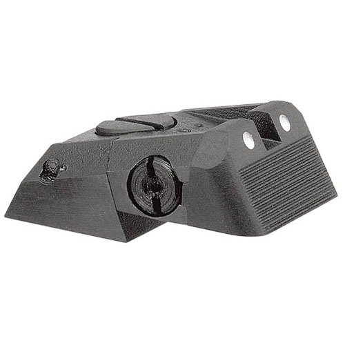 Die 1911 Adjustable Defensive White Dot Rear Sight bietet ein niedriges Profil für verdecktes Tragen, ist vollständig einstellbar und aus robustem 4140 Stahl gefertigt.