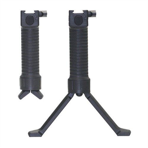 Der MILITARY MODEL GRIP POD bietet dir einen stabilen Griff und einen schnell einsetzbaren Bipod für präzises Schiessen, selbst bei nassen Händen.
