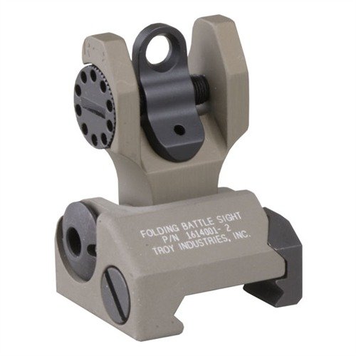 Mirino posteriore AR-15 TROY INDUSTRIES offre backup robusto e affidabile, si integra facilmente con i mirini di fabbrica e si monta su qualsiasi rail Picatinny.