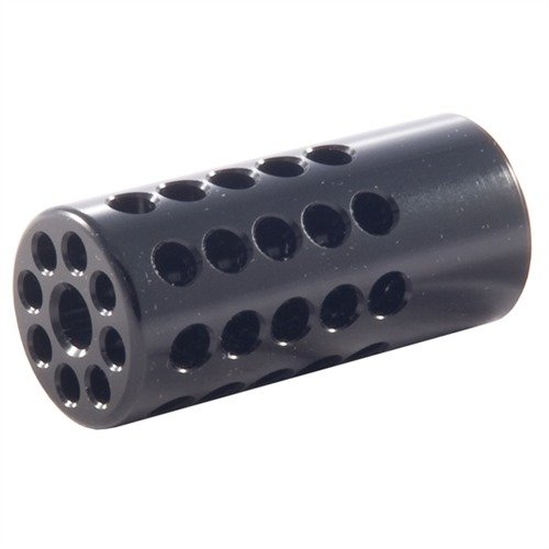 Der RUGER 10/22 Kompensator aus Aluminium reduziert Rückstoss und Mündungsaufschwingen, ideal für schnelle Nachfolgeschüsse. Einfach zu montieren und elegant!