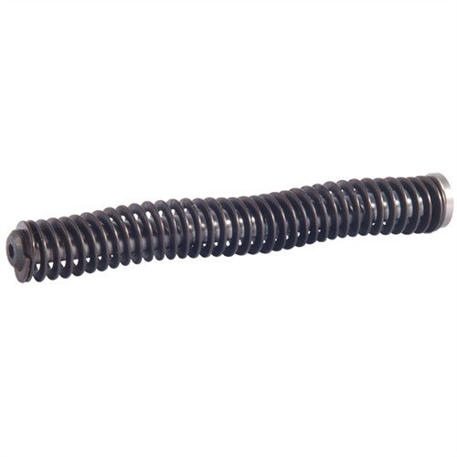 Der GUIDE ROD ASSEMBLY aus gehärtetem Edelstahl verhindert Flex und Federbindung, verbessert die Zuverlässigkeit und Leistung deiner Glock.