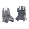 Sights in polymer a basso profilo, si attivano rapidamente per backup, con regolazione della deriva e compatibilità con rail Picatinny per fucili AR.