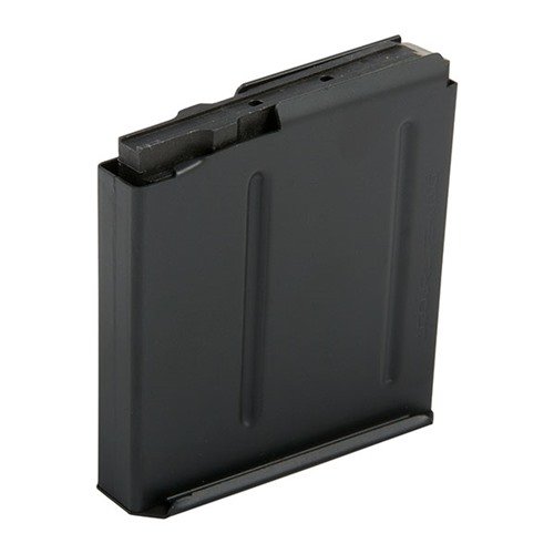 Ce chargeur AICS de 5 coups pour .300 Win. Mag. est en acier traité, avec un revêtement en Teflon noir, compatible avec plusieurs systèmes AICS.