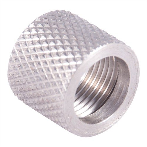 Die PISTOL THREAD PROTECTORS aus Edelstahl mit knurled Oberfläche schützen deine Gewinde und erleichtern den Wechsel von Mündungsgeräten. Ideal für 1/2"-28!