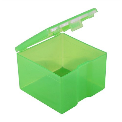 La PISTOL CAST BULLET BOX di MTM CASE-GARD facilita la separazione e conservazione dei proiettili, con etichette per calibro e una chiusura robusta. Capacità di 160 proiettili 45 ACP o 200+ 9mm.