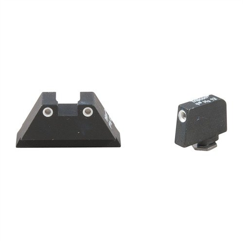 I mirini Ameriglo XL Tall per Glock® offrono visibilità ottimale con Tritium, progettati per armi con silenziatore e slide RMR, costruzione in acciaio.