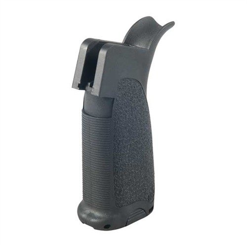 Le grip AR-15 MOD-1 GUNFIGHTER offre un angle réduit, une surface texturée pour une prise sûre, et un compartiment pour ranger des petits objets.