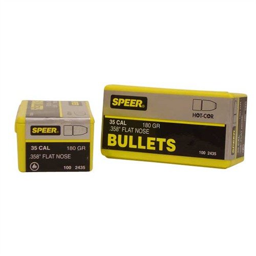 I proiettili Hot-Cor .35 Caliber (0.358") 180gr Soft Point Flat Nose offrono prestazioni affidabili e precisione eccezionale grazie alla loro costruzione senza vuoti.