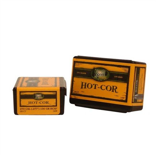 Les balles Hot-Cor de 270 Caliber (0.277") offrent une performance fiable et une précision exceptionnelle grâce à leur noyau en plomb coulé directement.