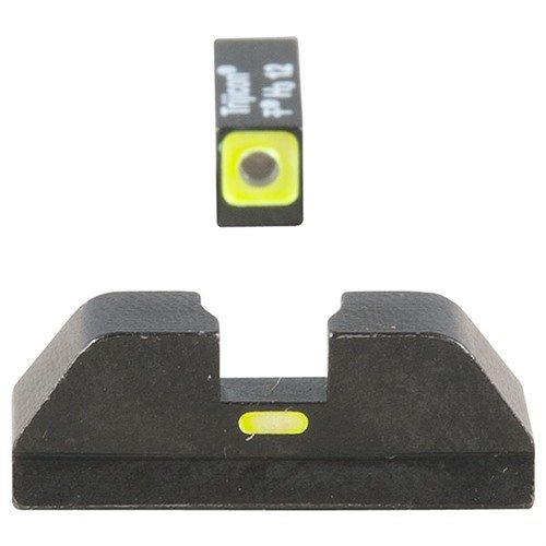 Die Ameriglo CAP Night Sights bieten dir eine helle Tritium-Front mit grünem Umriss für schnelle Zielerfassung und eine schwarze Rückseite für präzise Ausrichtung.