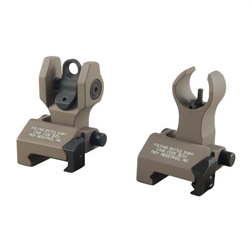 Mirini robusti e pieghevoli TROY INDUSTRIES offrono backup sicuro per ottiche primarie, con design HK-Style per un'acquisizione rapida del bersaglio.