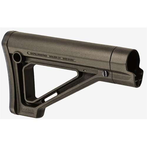 Le MOE Fixed Carbine Stock offre un design mince, un meilleur confort de joue et des options de fixation de sangle, sans nécessiter de démontage compliqué.