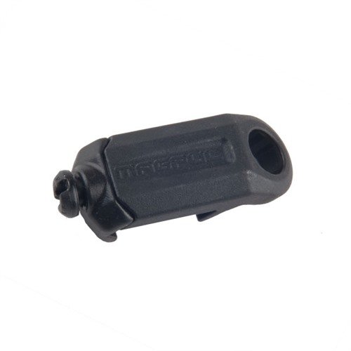 L'RSA-QD di MAGPUL offre un punto di attacco ottimizzato per slings a due punti, realizzato in acciaio Melonite e compatibile con il rail Picatinny 1913.