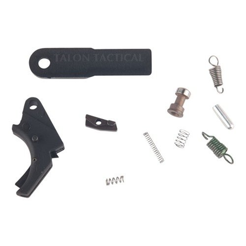Le kit de détente en polymère Apex réduit le pré-travel et l'over-travel, offrant un tir fluide de 4lbs pour la compétition ou 5.5lbs pour le port.