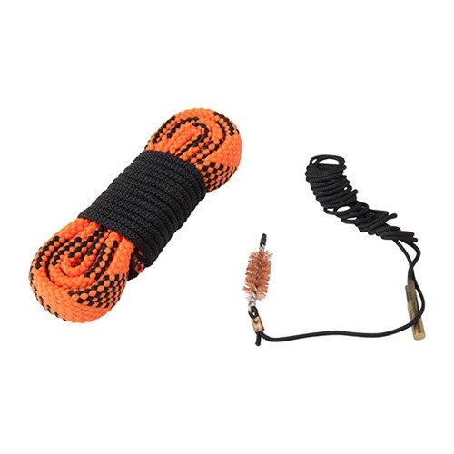 Le KNOCKOUT 2-PASS GUN ROPE CLEANER rend le nettoyage de ton arme rapide et facile grâce à son système à deux passes, incluant une brosse et une corde lavable.