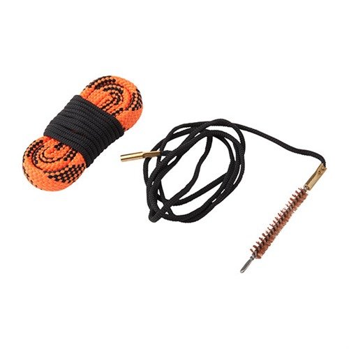 Le KNOCKOUT 2-PASS GUN ROPE CLEANER est un système de nettoyage rapide et facile, incluant une brosse, une ligne d'alimentation et une corde lavable, disponible pour 12GA, 9MM et 30CAL.