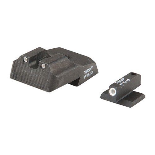Il set di mirini 1911 Tritium Rear & Front 3-Dot LM offre visibilità eccellente in condizioni di scarsa illuminazione, migliorando la precisione e la rapidità nel tiro.
