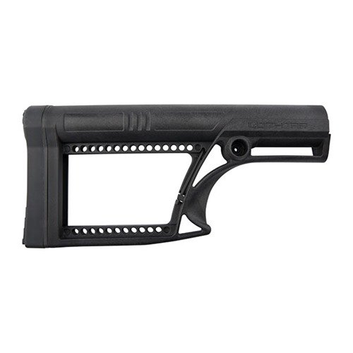 Der Luth-AR Skeleton Stock ist leicht, langlebig und bietet Höhen- sowie Längenverstellung, ideal für AR-15 & 308 Gewehre. Perfekte Passform für A2/A1.