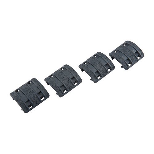 I pannelli XTM Enhanced Rail offrono un design a profilo basso, texture antiscivolo e clips per cavi, garantendo stabilità e facile rimozione su rail Picatinny.