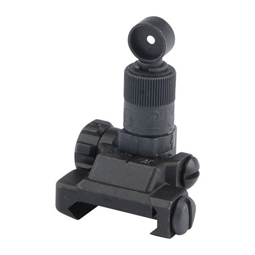Der KAC 600 Meter Micro Rear Sight bietet präzise, fingerverstellbare Einstellungen für schnelle Zielerfassung und ist extrem robust mit niedrigem Profil für Picatinny-Schienen.