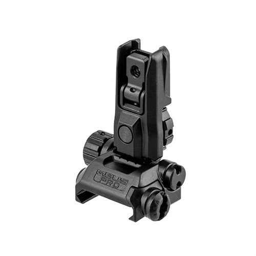 Le MBUS Pro LR offre des ajustements de hauteur sans outil, une construction en acier robuste et un design compact pour des tirs précis à différentes distances.