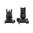 MAGPUL MBUS PRO FLIP UP SIGHT SET LR ADJUSTABLE FOR AR-15 BLACK