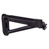 Der Magpul MOE AK Stock bietet eine optimierte feste Schulterstütze mit internem Stauraum, QD Sling Swivel Platzierung und einem stossdämpfenden Gummischulterpolster.