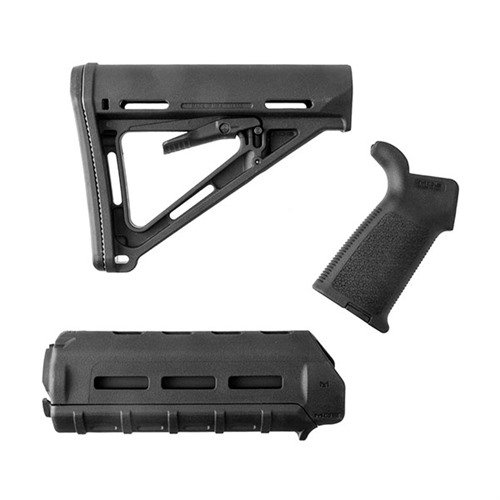 Upgrade dein AR-15 mit dem Magpul MOE Furniture Set! Enthält MOE Mil-Spec Stock, MOE Carbine Forend und MOE Grip in verschiedenen Farben.