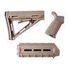 Améliore ton AR-15 avec le set de mobilier Magpul MOE, comprenant une crosse Mil-Spec, un garde-main carabine et une poignée, disponibles en plusieurs couleurs.