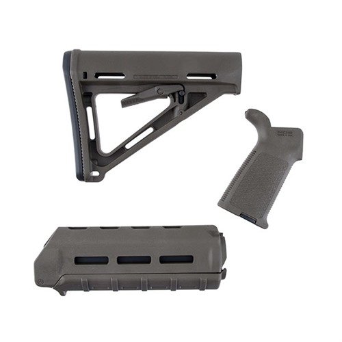 Il set di mobili AR-15 MOE M-LOK in O.D. Green offre un aggiornamento semplice e funzionale con stock, forend e impugnatura Magpul MOE di alta qualità.