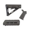 Améliore ton AR-15 avec le set de meubles MOE M-LOK de MAGPUL, comprenant une crosse Mil-Spec, un garde-main carabine et une poignée, disponibles en plusieurs couleurs.