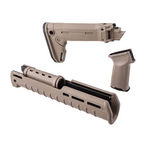 Aggiorna il tuo Kalashnikov con il set Magpul Zhukov-S, che offre un calcio pieghevole, una maniglia ergonomica e compatibilità M-LOK per accessori.