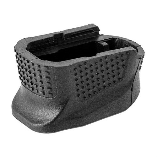 Mit dem Enhanced Magazine Plate für Glock® 42 +2 erhöhst du die Kapazität um 2 Schüsse, verbesserst die Kontrolle und erleichterst den Magazinwechsel.