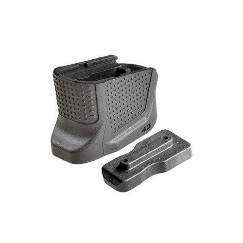 Améliore ta Glock 43 avec le G43 E.M.P de Strike Industries, qui ajoute 2 cartouches, facilite le rechargement et offre une meilleure prise en main.