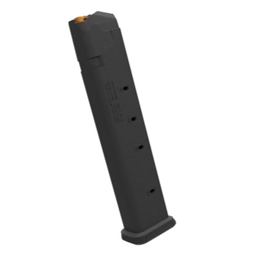 Die PMAG GL9 bietet hohe Kapazität, zuverlässige Polymer-Konstruktion, einfache Identifikation und ist kompatibel mit allen GLOCK 9mm Modellen.