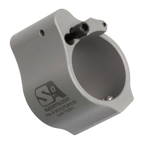 Il gas block regolabile Superlative Arms per AR-15 offre un flusso di gas pulito, riduce il rinculo e previene l'erosione, garantendo prestazioni ottimali.