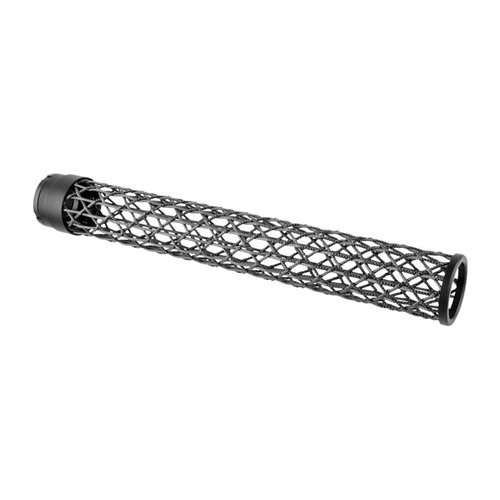 Der EDGE HANDGUARD aus gewobenem Kohlenstofffaser ist leicht, einfach zu installieren und bietet Platz für Zubehör mit einem sicheren Picatinny Rail Segment.