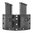 RAVEN CONCEALMENT SYSTEMS COPIA DOUBLE PISTOL MAG CARRIER 9/40 BLACK STANDARD