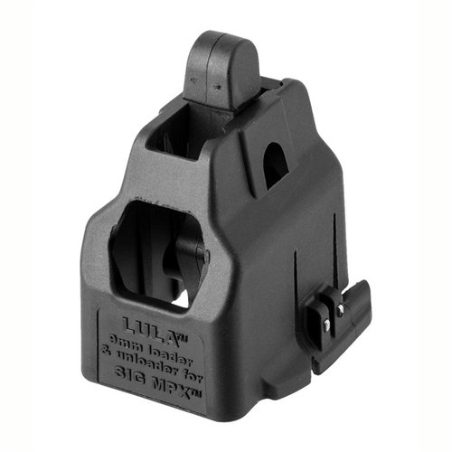 Der SIG SAUER MPX LULA 9MM Magazinlader ist leicht, einfach zu bedienen und schont deine Daumen. Er verlängert die Lebensdauer deiner Magazine und ist wetterfest.