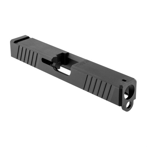 Le POLYMER80 P80 DLC Standard Slide pour Glock 19 en noir offre une durabilité exceptionnelle, un design élégant et une compatibilité parfaite pour améliorer ton tir.
