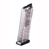 Die ETS Glock 43 Magazine aus transparentem Polymer ermöglichen dir sofort zu sehen, ob sie geladen sind, und bieten eine zuverlässige Leistung in 6, 9 oder 12 Schuss.