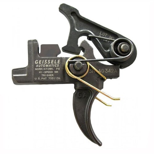 Le Geissele Hi-Speed National Match Trigger te permet d'ajuster facilement le poids de la gâchette pour une précision optimale en compétition ou en tir tactique.