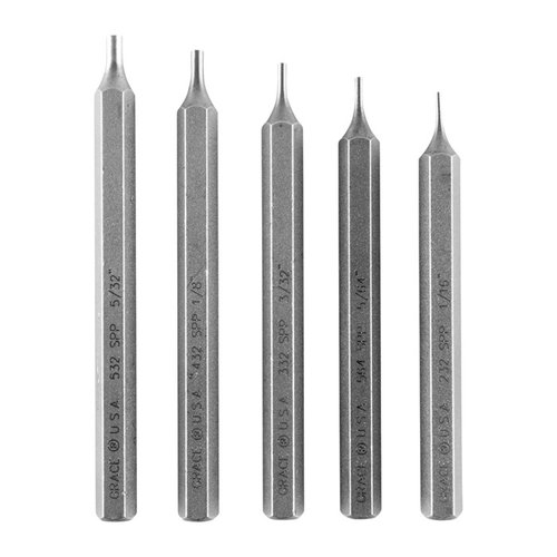 Le set de pin punch court Grace USA offre des outils en acier à outils haute carbone, conçus pour la précision et la durabilité, parfaits pour le travail de détail.