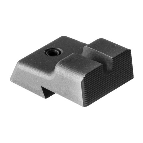 Verbessere deine 1911 mit dem Harrison Design Low Mount U Notch Rear Sight, das schnelles Zielen, CNC-Bearbeitung und eine matte schwarze Oberfläche bietet.