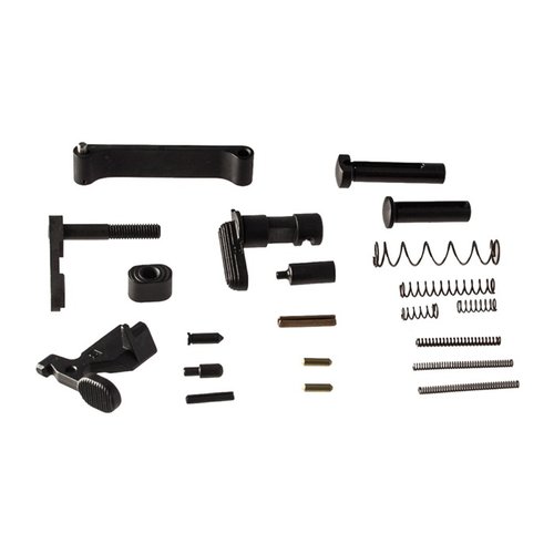 Le kit de pièces inférieures Geissele AR-15 comprend 17 pièces essentielles pour rendre ton lower receiver opérationnel, tout en respectant les normes mil-spec.